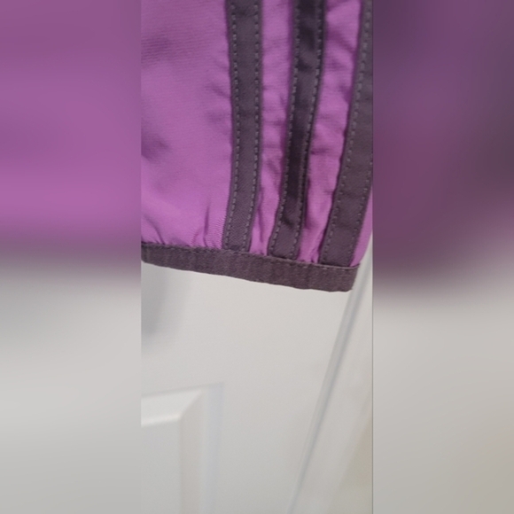 Adidas Jacket Medium Light Purple & Gray Classic Windbreaker - Picture 4 of 11